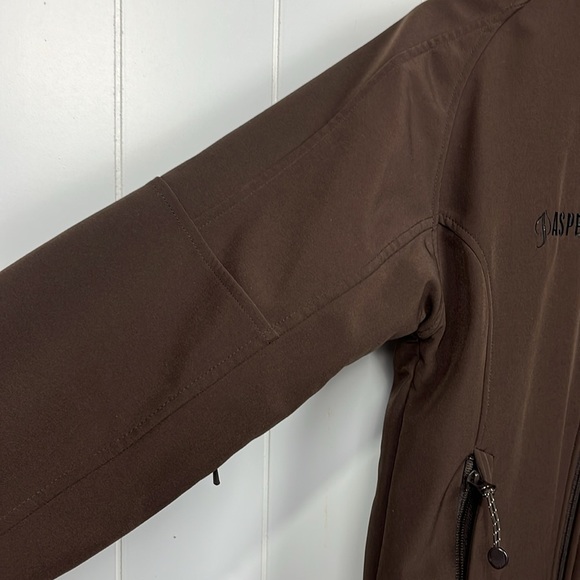 Black Diamond Aspen Ski Jacket S Chocolate Brown Full Zip Pockets Mock Neck EUC - Picture 9 of 16